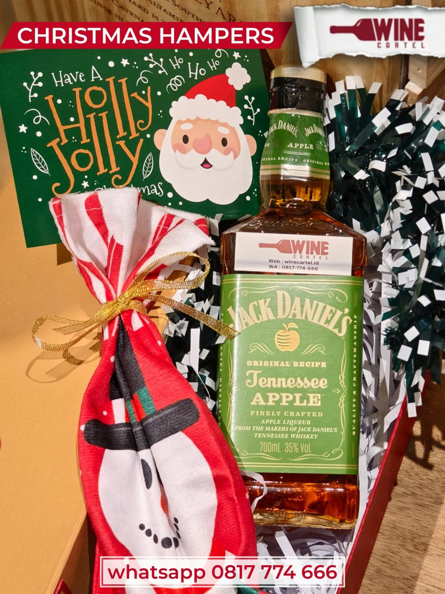 CHRISTMAS HAMPERS SET WHISKY Jack Daniels Jack'D Apple 700ml KADO HADIAH NATAL USA