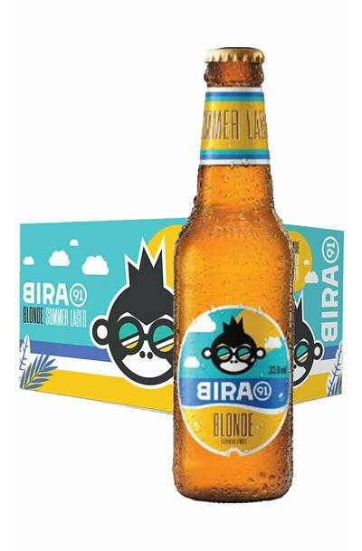 Beer BIR Bira 91 Lager Pint 330ml X24 /DUS Bottle Pack INDIA