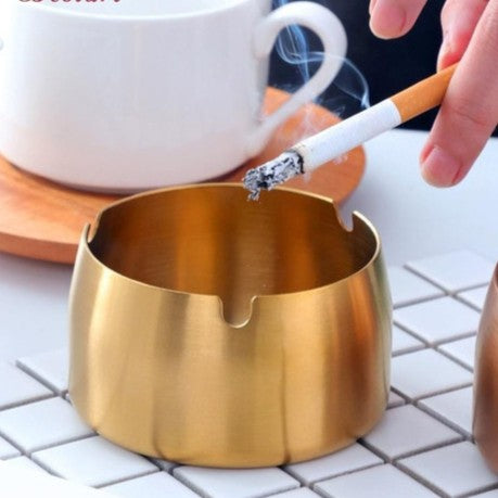 ASBAK Rokok Stainless Steel ASHTRAY Cigarette PREMIUM Rose Gold / Gold