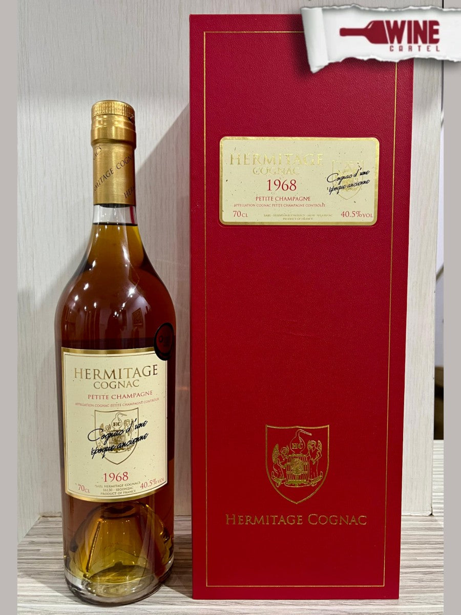 COGNAC Hermitage 1968 Petite Champagne Cognac 700mL RARE FRANCE