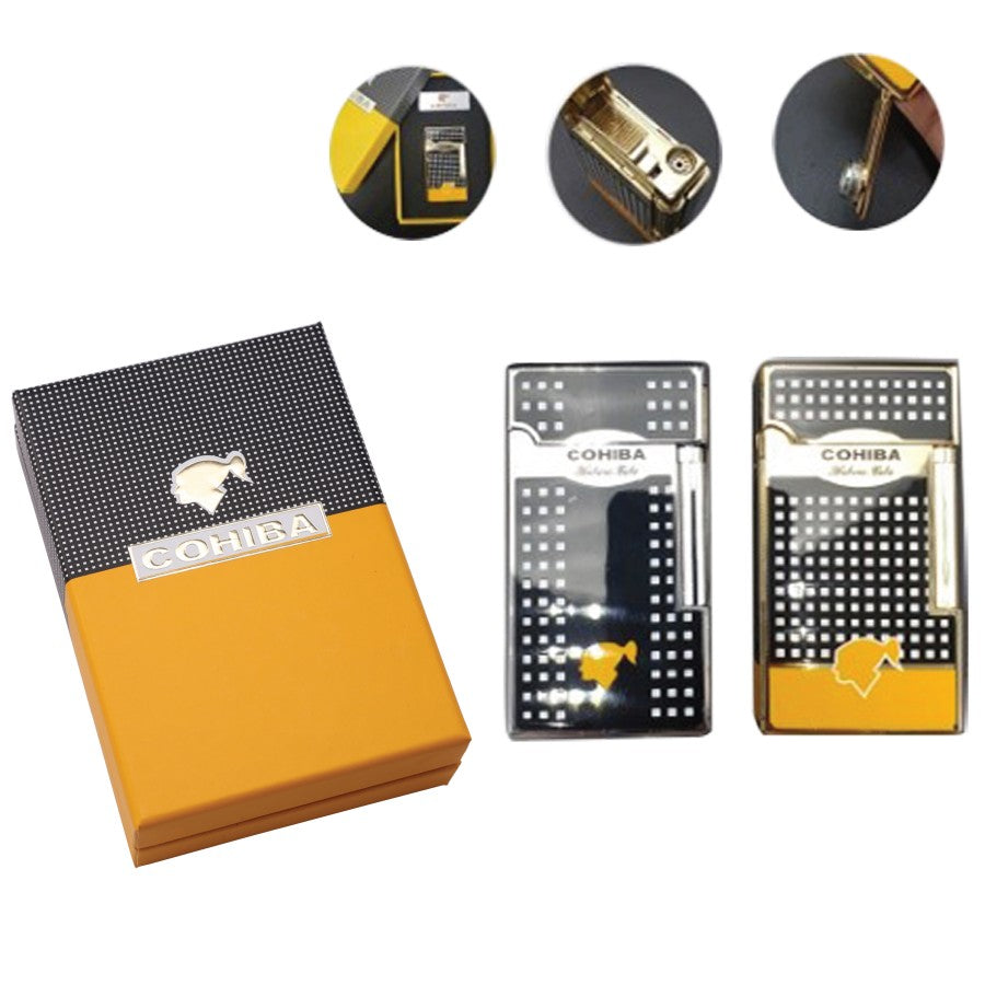 Korek Api Gas Rokok Cerutu Cigar Cohiba Lighter Kuning Yellow Premium