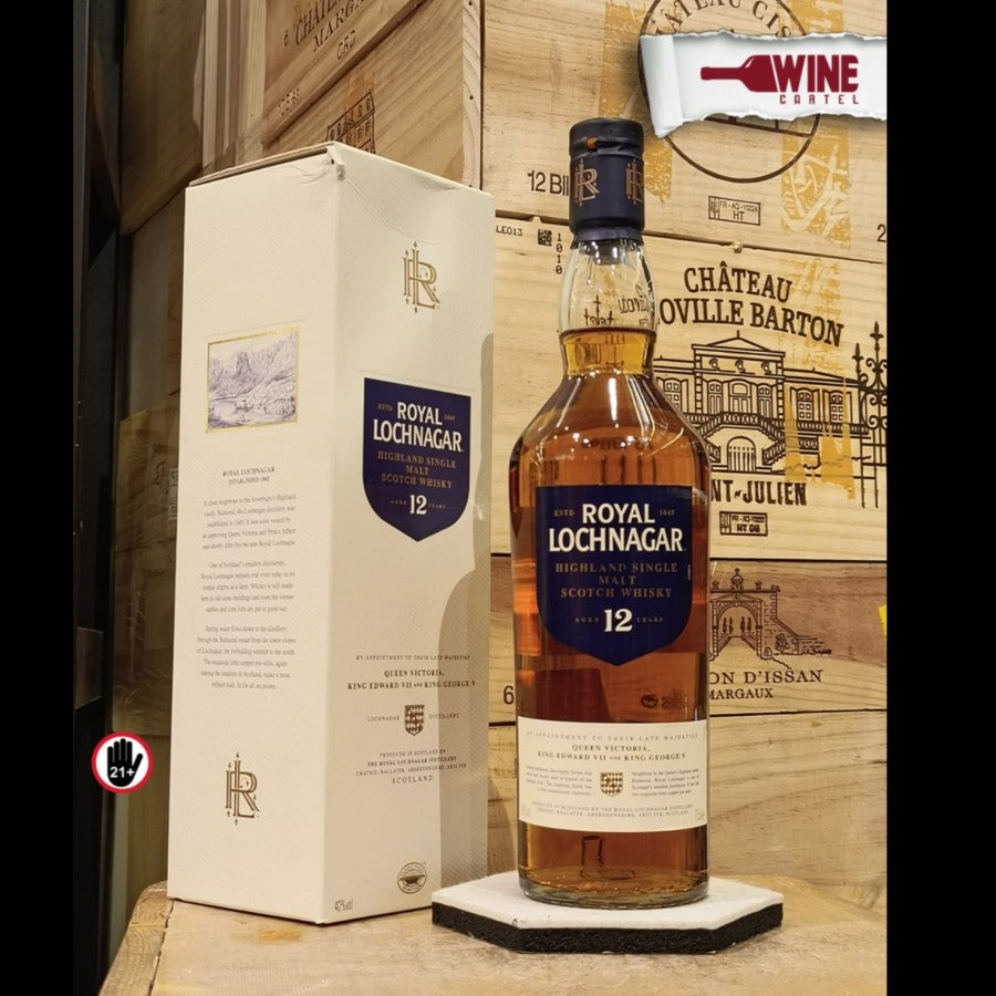 WHISKY Royal Lochnagar 12yo Highland Single Malt Scotch Whisky 700ml SCOTLAND