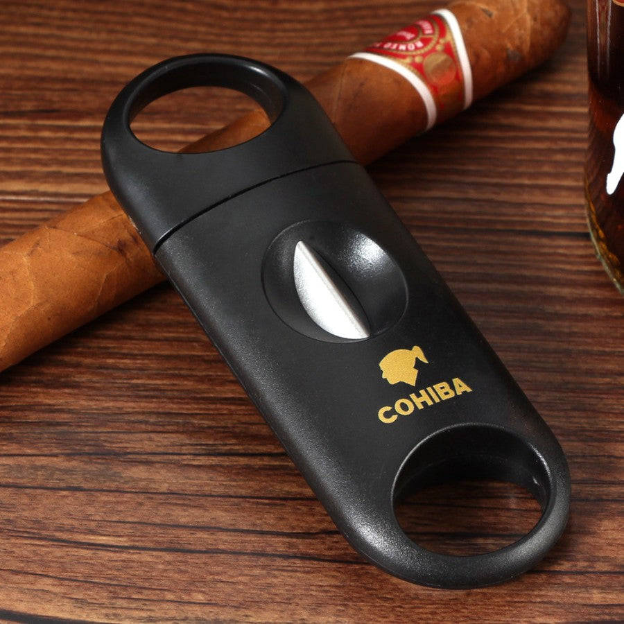 Pemotong Cerutu V COHIBA Cutter Rokok Cigar - Black Warna Hitam