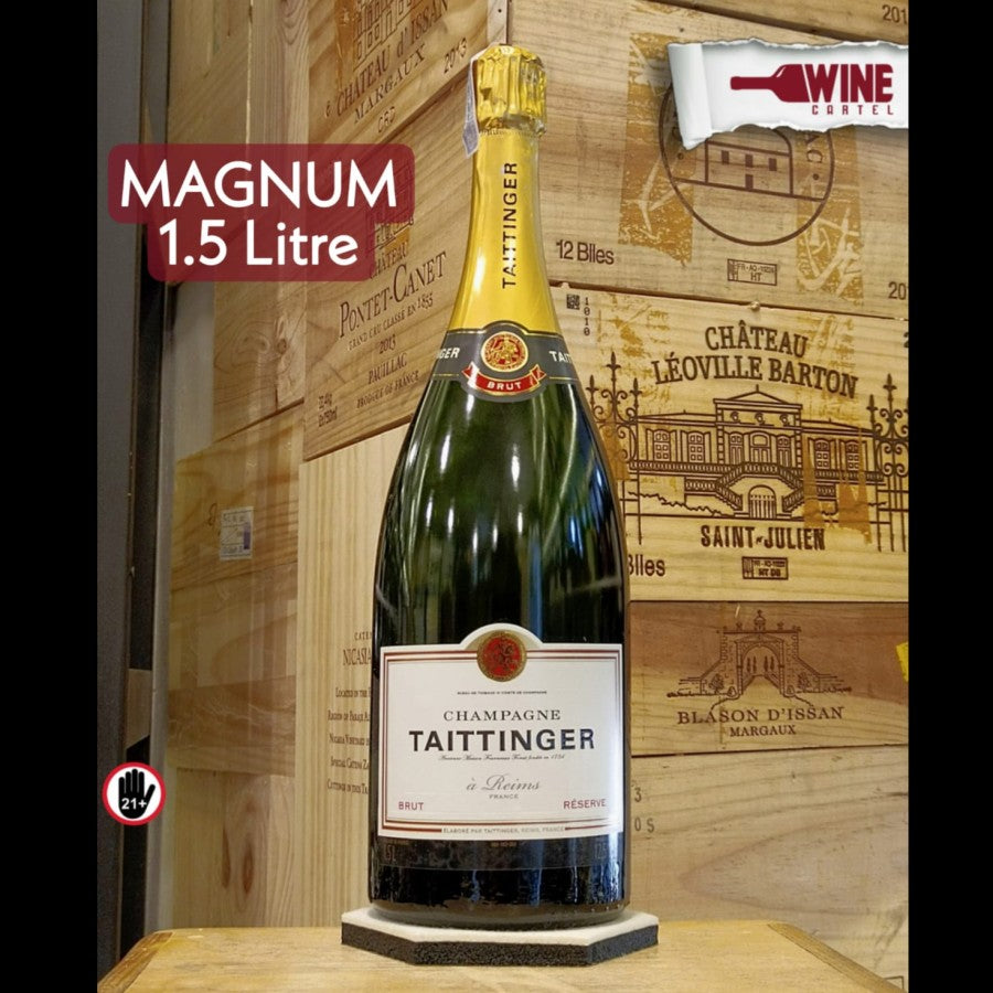 CHAMPAGNE Taittinger 1.5L Brut Reserve NV MAGNUM Champagne 1500mL FRANCE