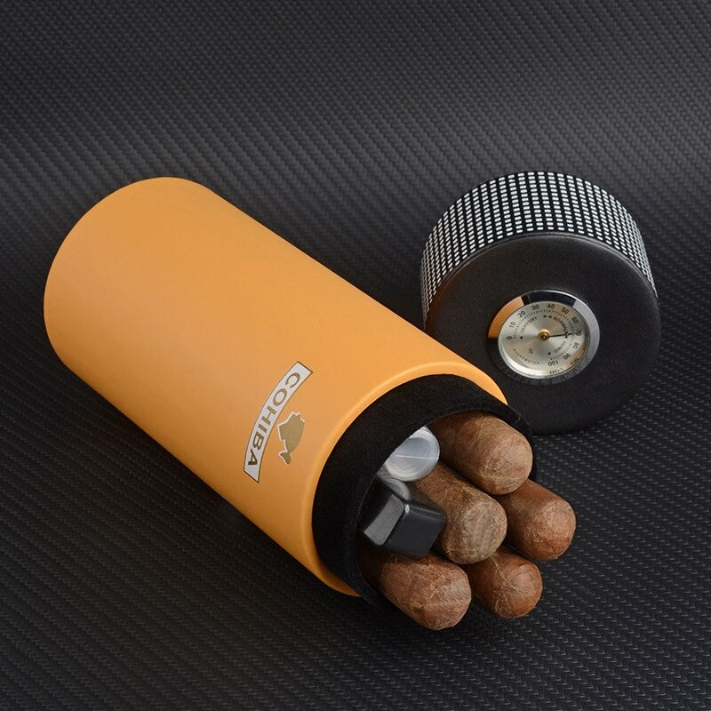 Cohiba Travel Cigar Tube Hygrometer Tempat Cigar Cerutu Tabung PREMIUM