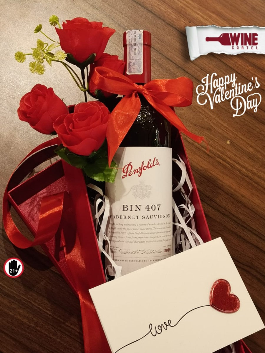 Valentine Hampers Wine Gift Set Penfolds Bin. 407 Cabernet Sauvignon AUSTRALIA