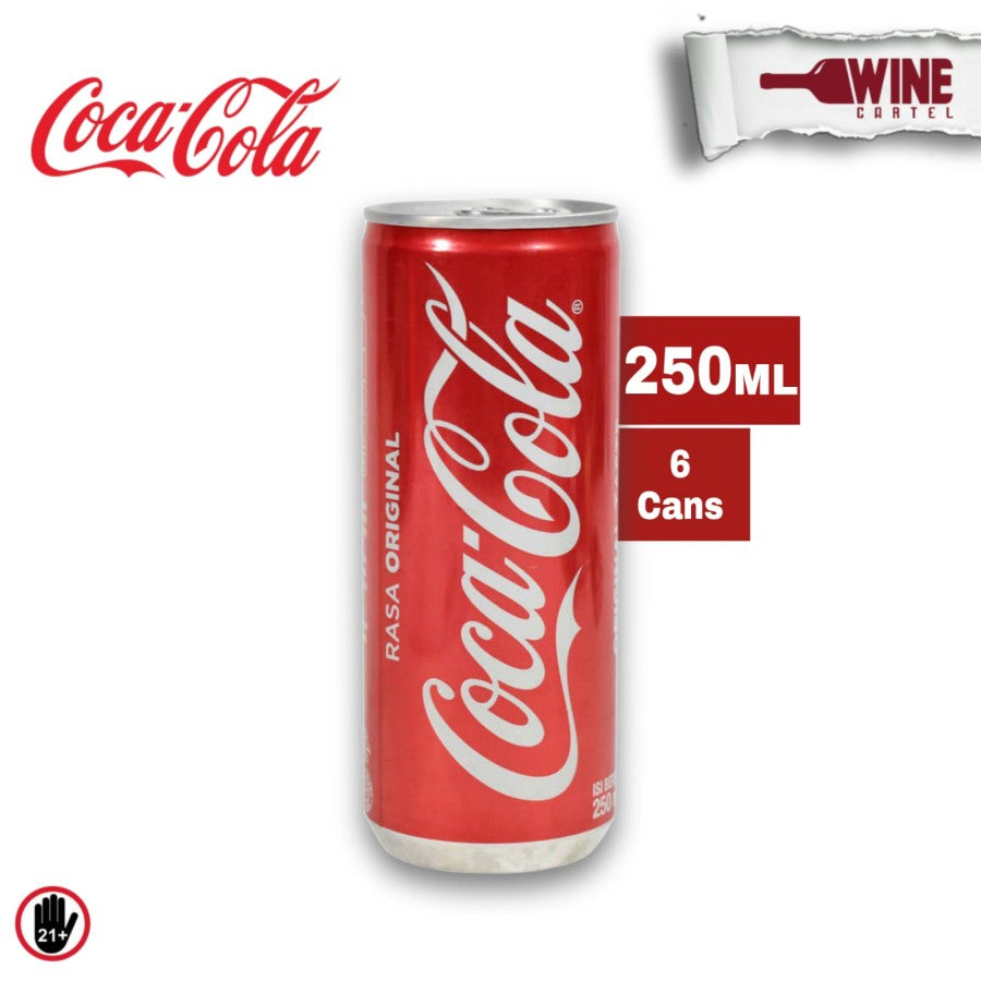 Coca Cola Original Minuman Soda Soft Drink 250mL x 6 Cans US