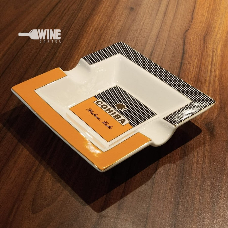 Asbak Rokok Cigar Square Cohiba Ceramic Cigar Ashtray - Asbak Cerutu