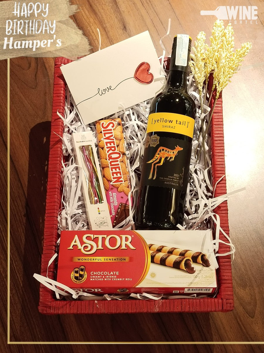 Yellow Tail Shiraz Hampers Kado GIFT SET Birthday Package Hadiah Kado AUSTRALIA