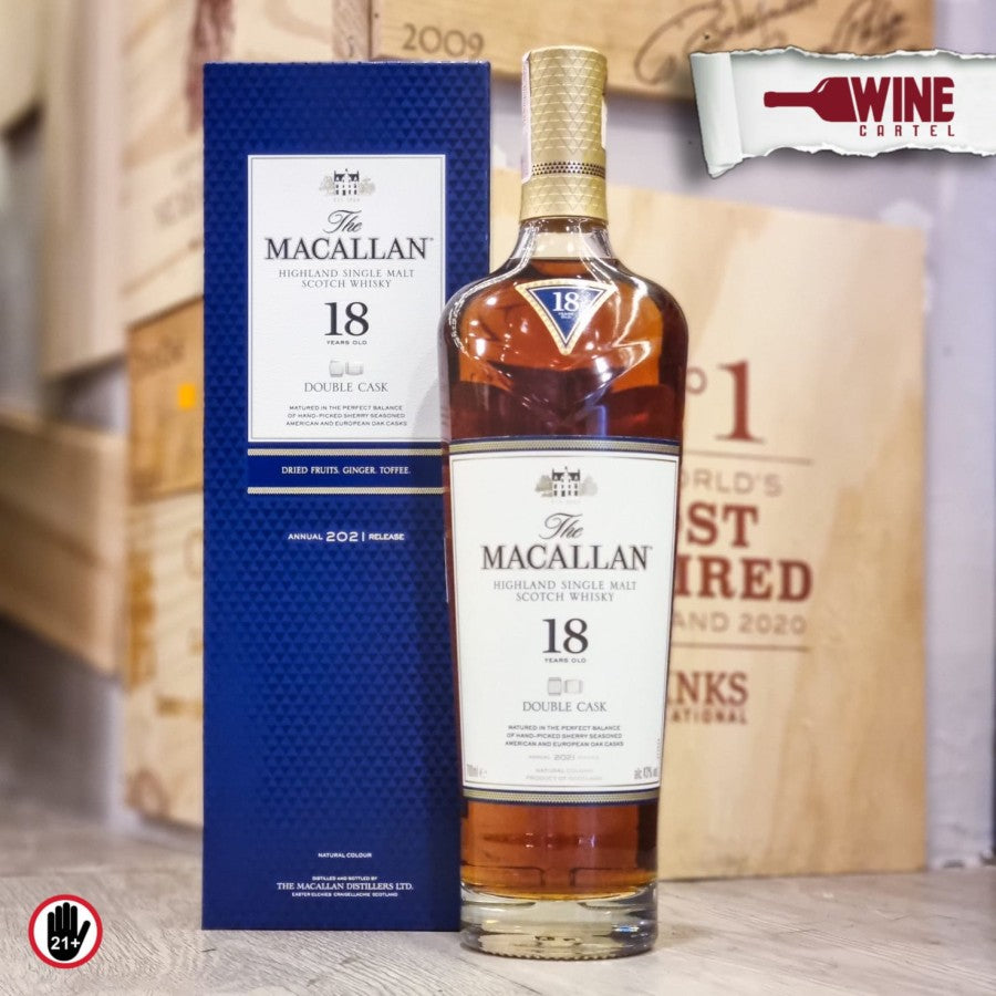 WHISKY The Macallan 18 yo Double Cask Single Malt Scotch Whisky 700mL