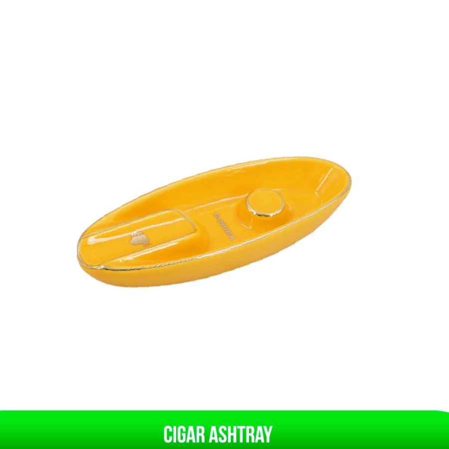 Asbak Cerutu Keramik 1 Slot - Cigar Ashtray - Kuning