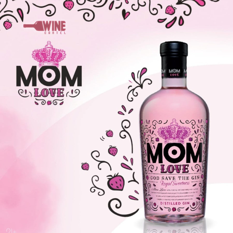 GIN Mom Love Gin Premium Pink Gin Strawberry Royal Sweetness 700mL SPAIN