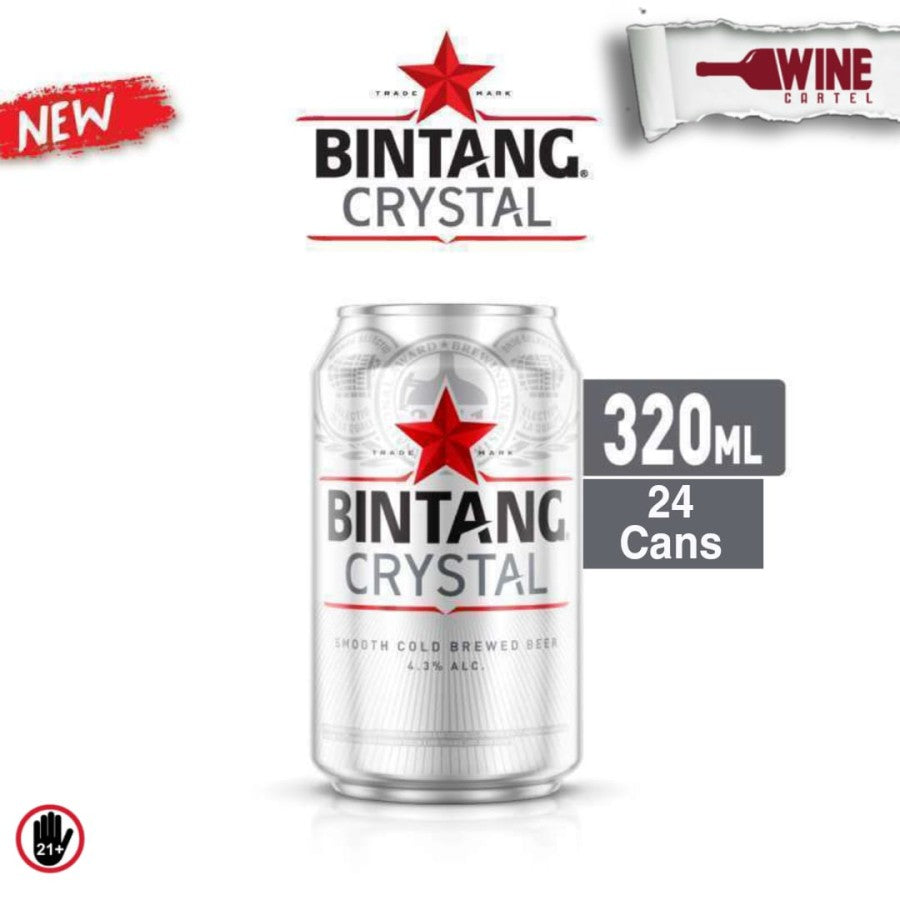 BIR Bintang Crystal Can Beer Kaleng 320 mL X 24 Cans INDONESIA