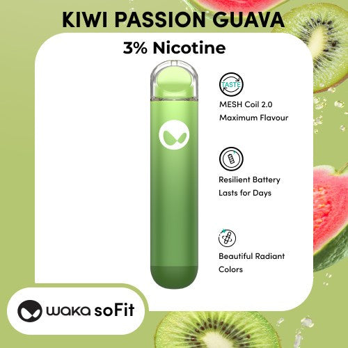 WAKA soFit Disposable Pod - Kiwi Passion Guava Mini Pods relx