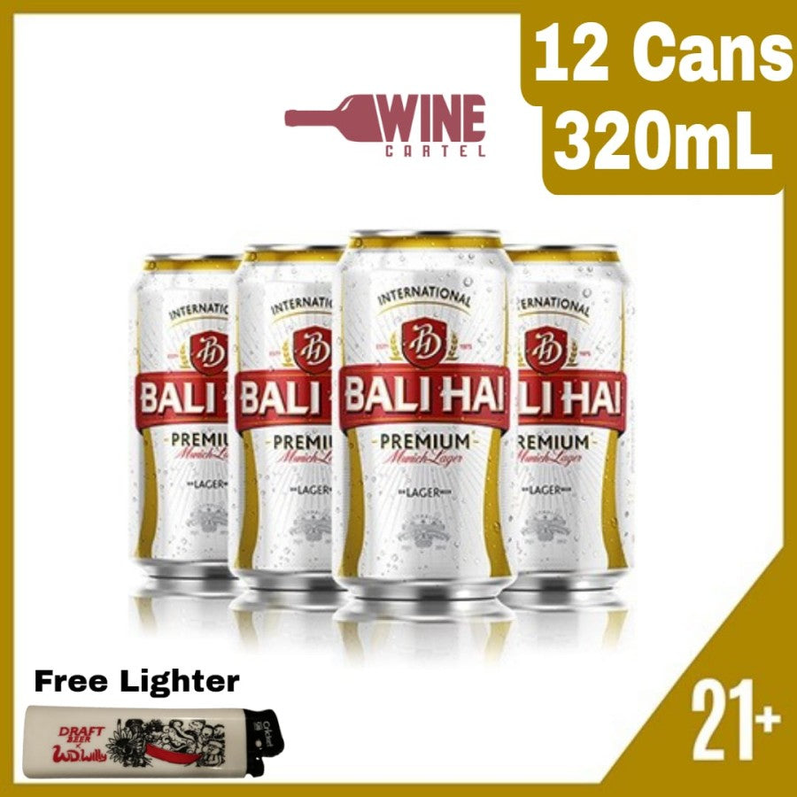 BIR Bali Hai Premium Beer [320 mL] X 12 Cans INDONESIA