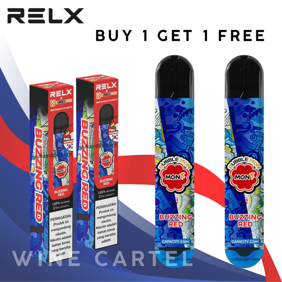 BUY 1 GET 1 FREE RELX Bubblemon Disposable Pod - Buzzing Red Mini Pod Vape Pods