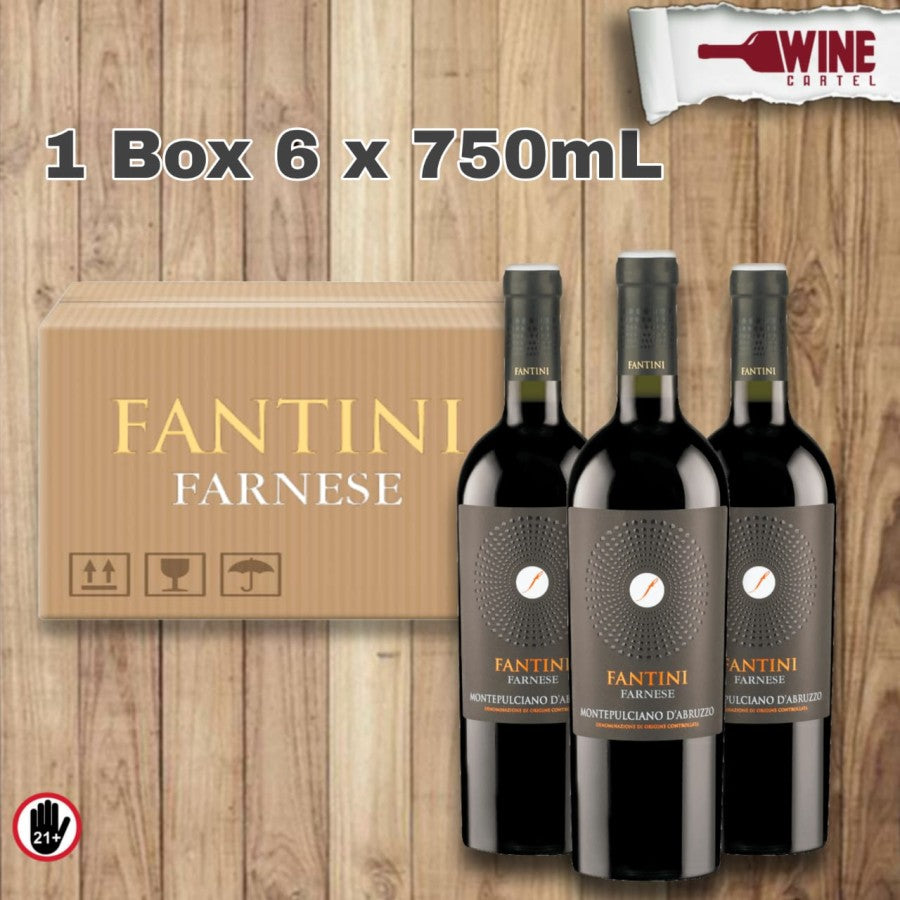 RED WINE Fantini Montepulciano D'Abruzzo 1 Box 6 x 750mL ITALY