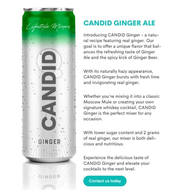 MIXER Candid Ginger Ale 250mL mixers - x12 Kaleng INDONESIA