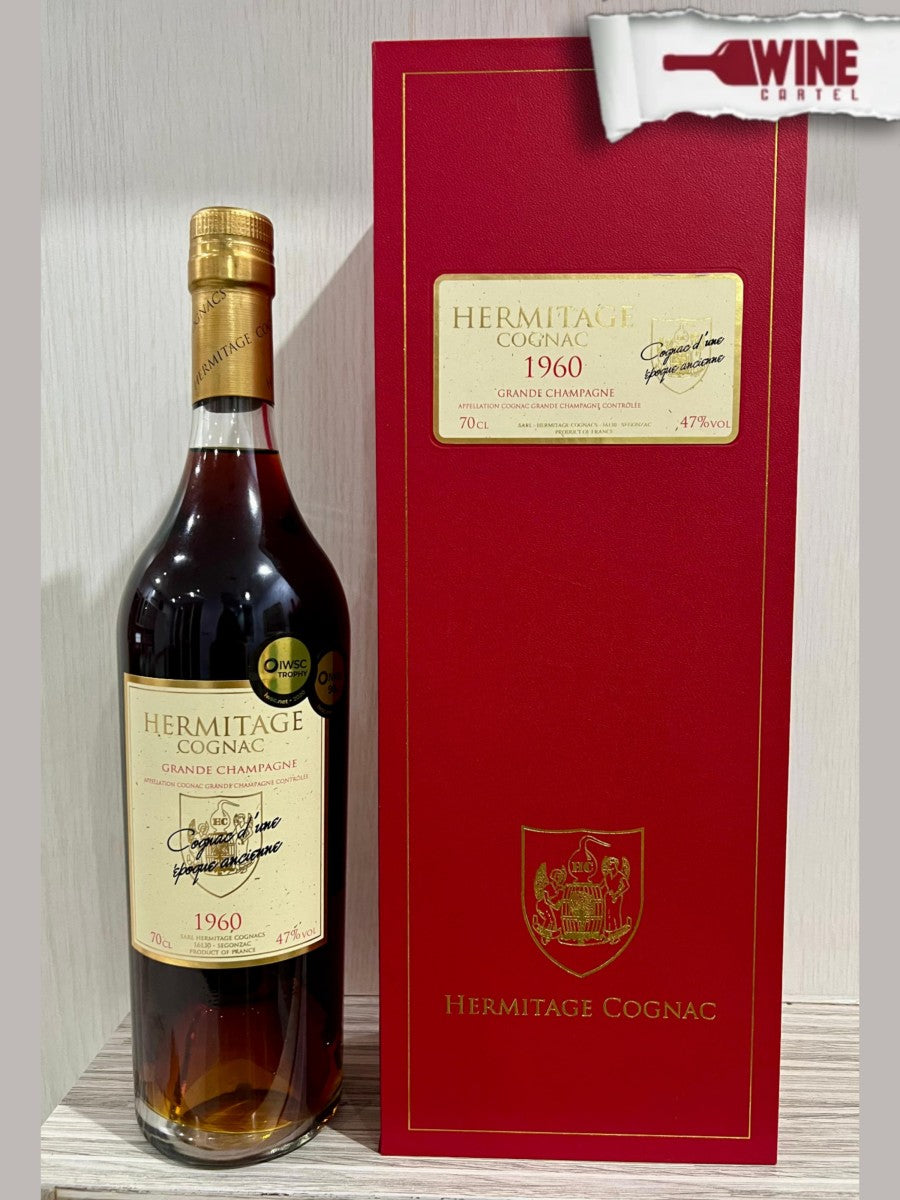 COGNAC Hermitage 1960 Grande Champagne Cognac 750mL RARE FRANCE