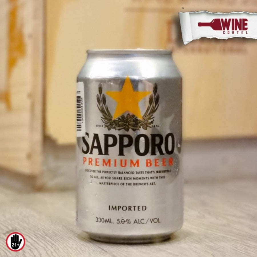 Beer Sapporo Premium Can Minuman Bir 330 mL & 500mL JEPANG