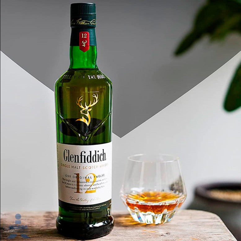 WHISKY GLENFIDDICH 12 Year Old Single Malt Scotch Whisky 700 mL SCOTLAND