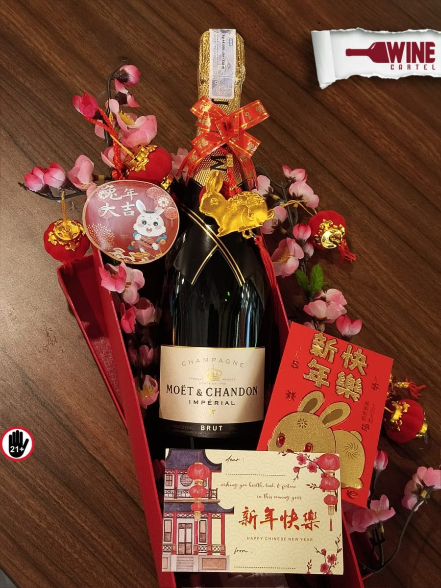 Chinese New Year Imlek Hampers Moet & Chandon Imperial Brut Champagne FRANCE