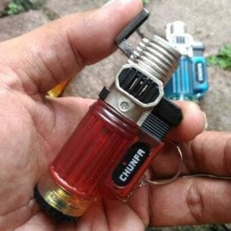 Mancis Korek Rokok Cigar Bara Api las Chunfa Cunfa Torch Lighter Merah