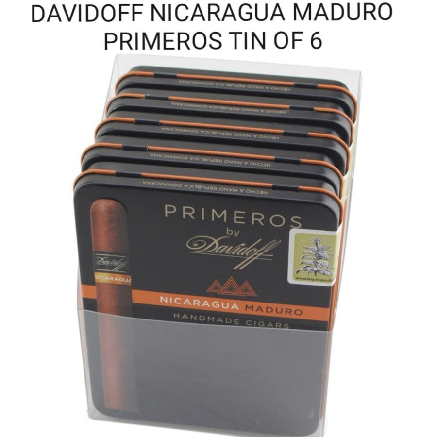 Cerutu Cigar Davidoff Nicaragua Maduro Primeros Tin of 6 PREMIUM