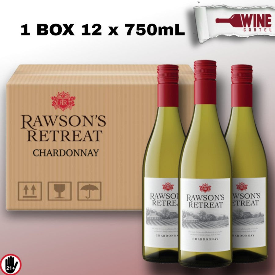 WHITE WINE Rawsons Retreat Chardonnay 750 ml 12 Bottles x 750ml AUSTRALIA