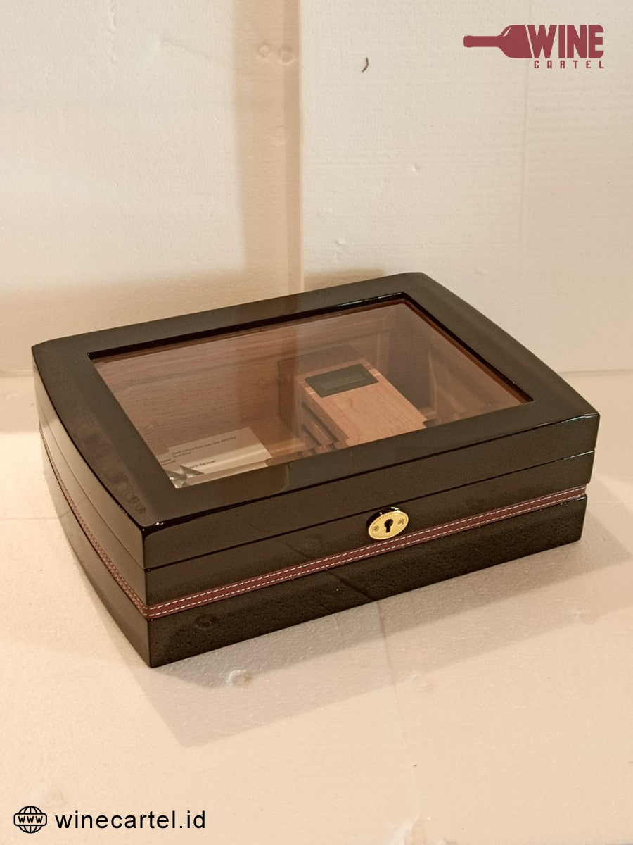 Humidor Wood Cigar Cerutu Kayu Hygrometer Digital Premium Case BOX