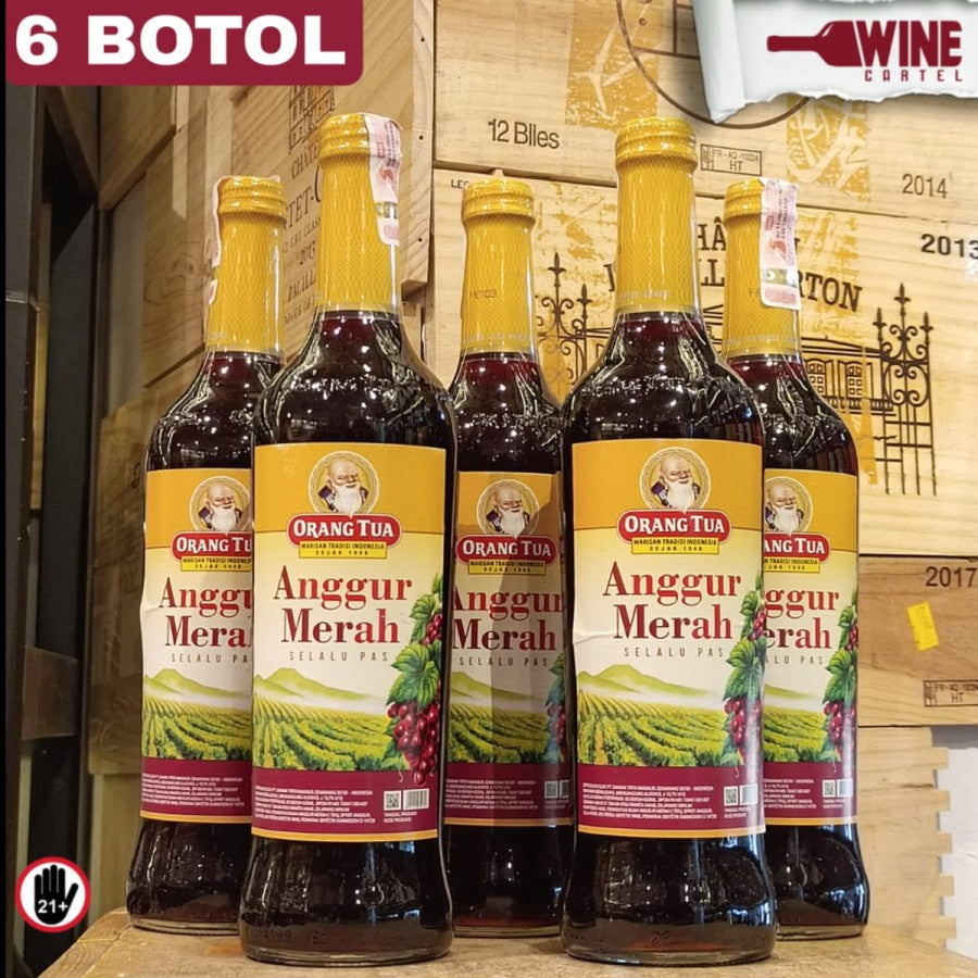 AMER Anggur Merah Balinese Grapes GOLD Orang Tua 620ml 6 Botol INDONESIA