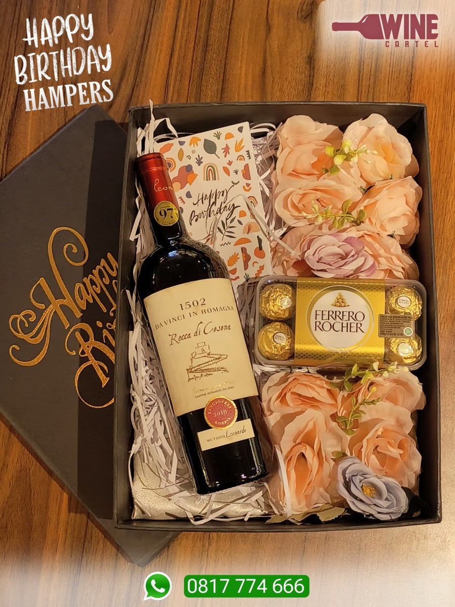 SPECIAL BIRTHDAY HAMPERS RED WINE Leonardo Da Vinci 1502 In Romagna Rocca di Cesena 750mL ITALY