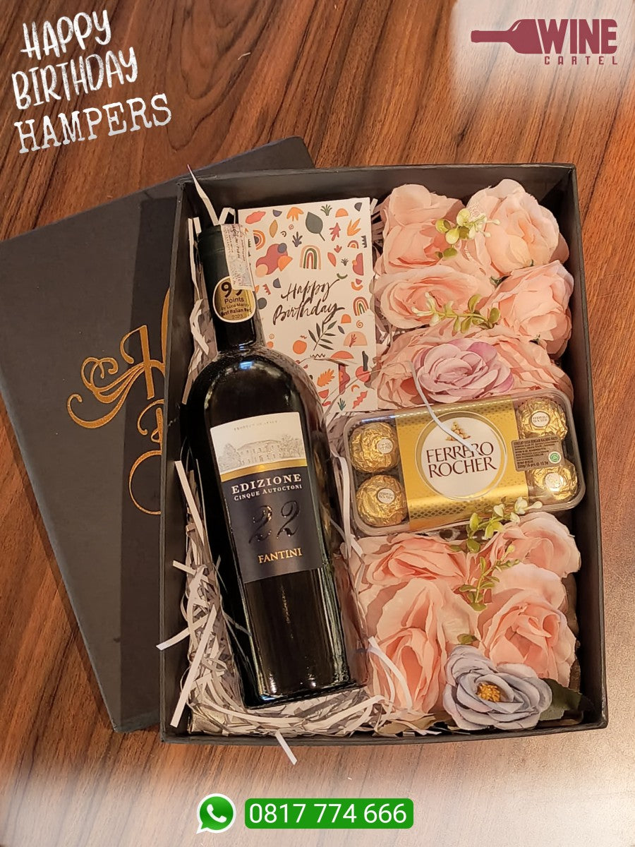 SPECIAL BIRTHDAY HAMPERS RED WINE Edizione Cinque Autoctoni Fantini Italy 750mL ITALY