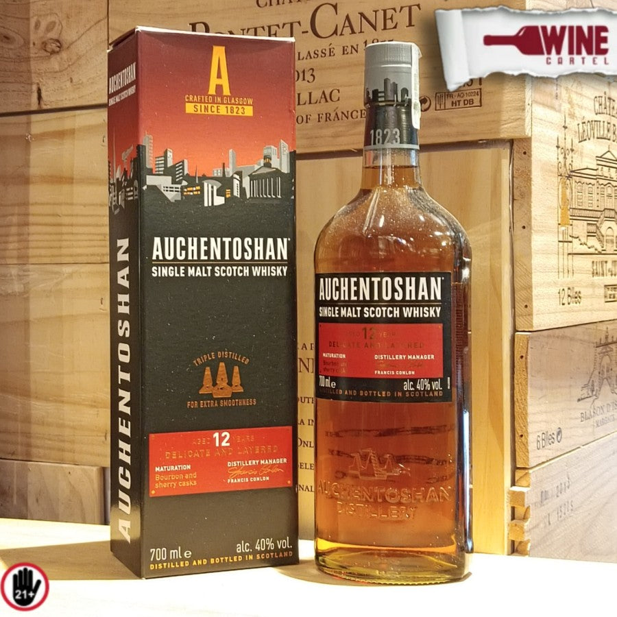 WHISKY Auchentoshan 12 Years Old 700ml / Three Wood 700ml Single Malt SCOTLAND