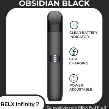 RELX Infinity 2 Device - Obsidian Black Vape Pod Mini Pods