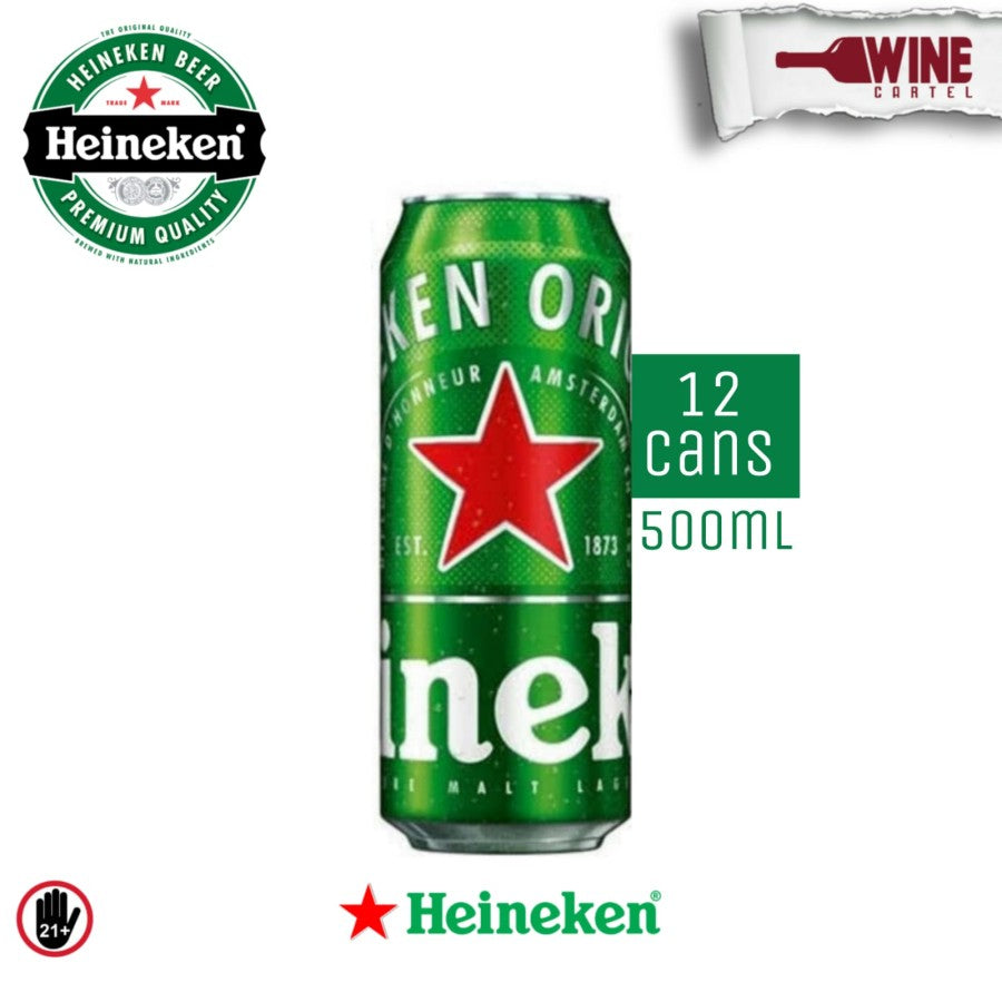 BEER Heineken Can Bir Kaleng 500 ml x12 cans NETHERLANDS