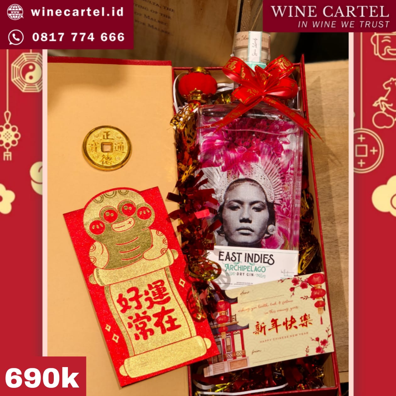 HAMPERS CNY EAST INDIES GIN Chinese New Year Hadiah Kado Imlek SET BOX Gift