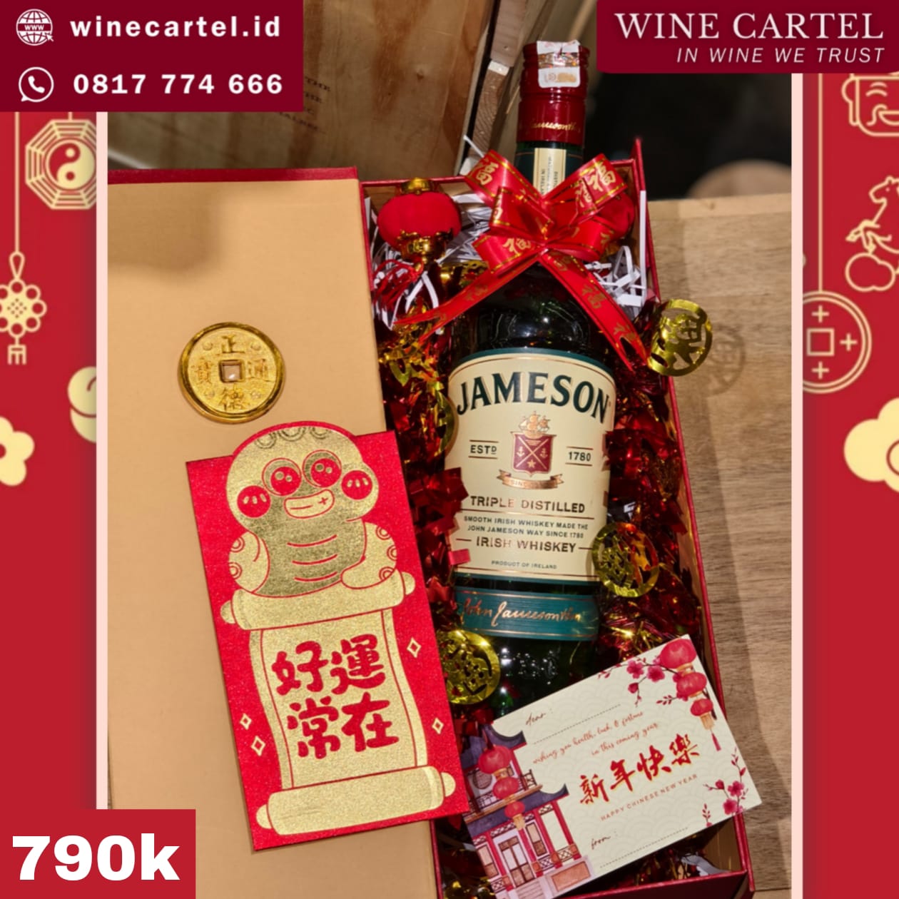 HAMPERS WHISKY JAMESON IRISH WHISKEY 700ML CNY Chinese New Year Hadiah Kado Imlek SET BOX Gift