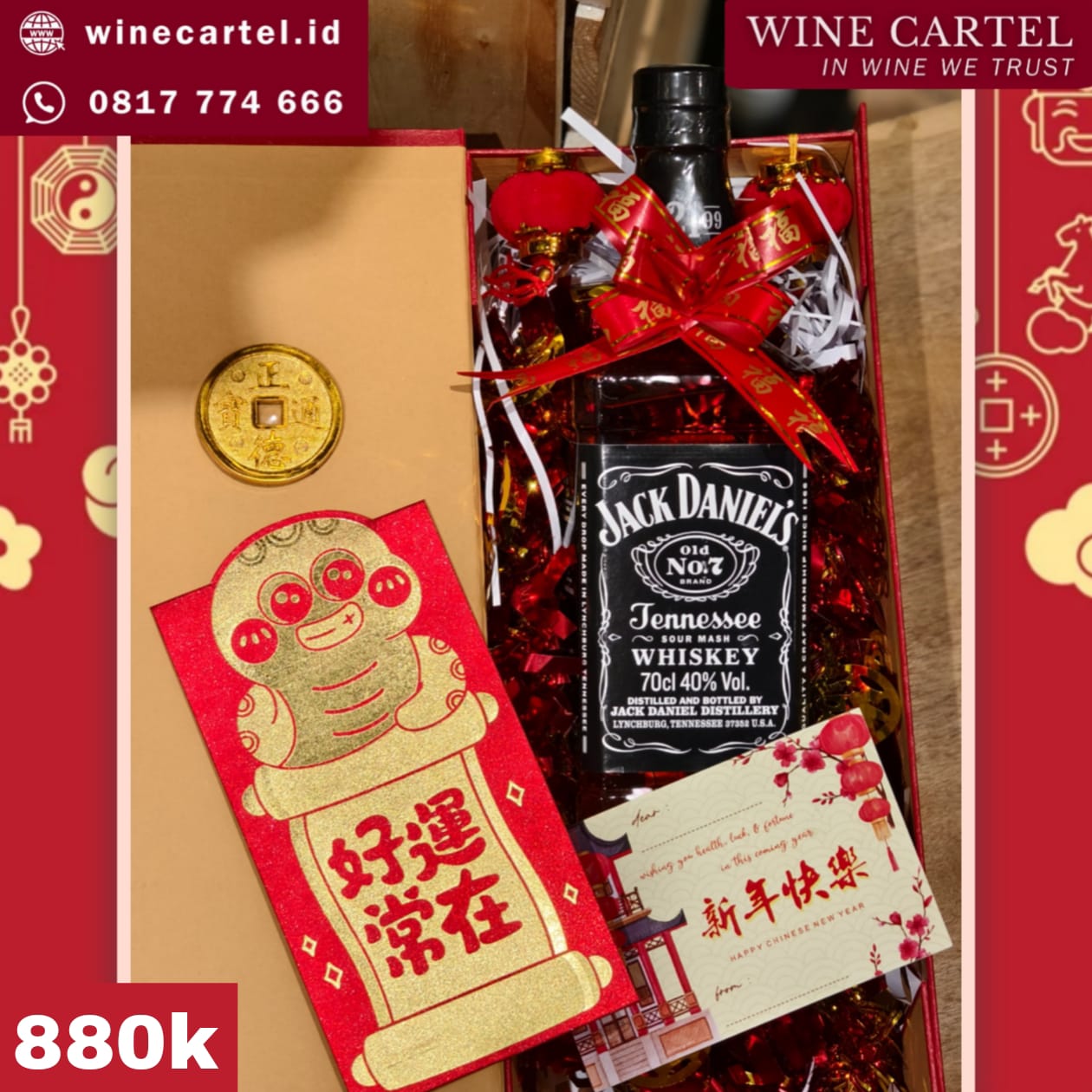 HAMPERS WHISKY JACK DANIEL'S  JACK D CNY Chinese New Year Hadiah Kado Imlek SET BOX Gift