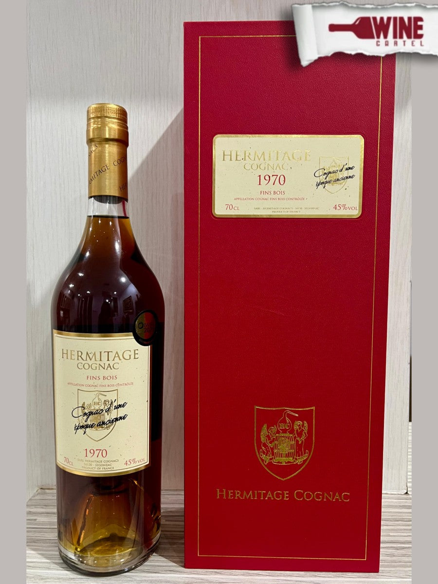 COGNAC Hermitage 1970 Fins Bois Cognac 700mL RARE FRANCE