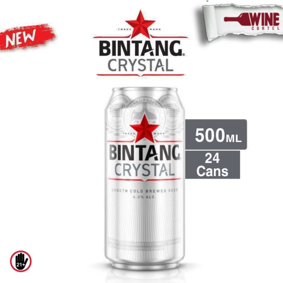 BIR Bintang Crystal Can Beer Kaleng 500 mL X 24 Cans INDONESA