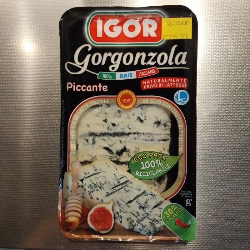 Keju Igor Gorgonzola Picante 200 gr | Blue Cheese Import Italian DOP ITALY