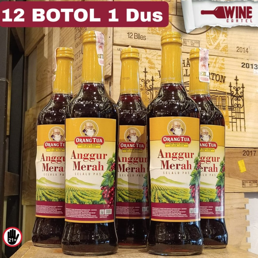 AMER Anggur Merah Balinese Grapes GOLD Orang Tua 620ml 12 Botol INDONESIA