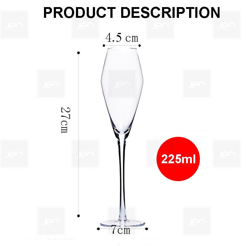 Gelas Champagne Premium Elegant Tulip Roland White Wine Glass -225ML