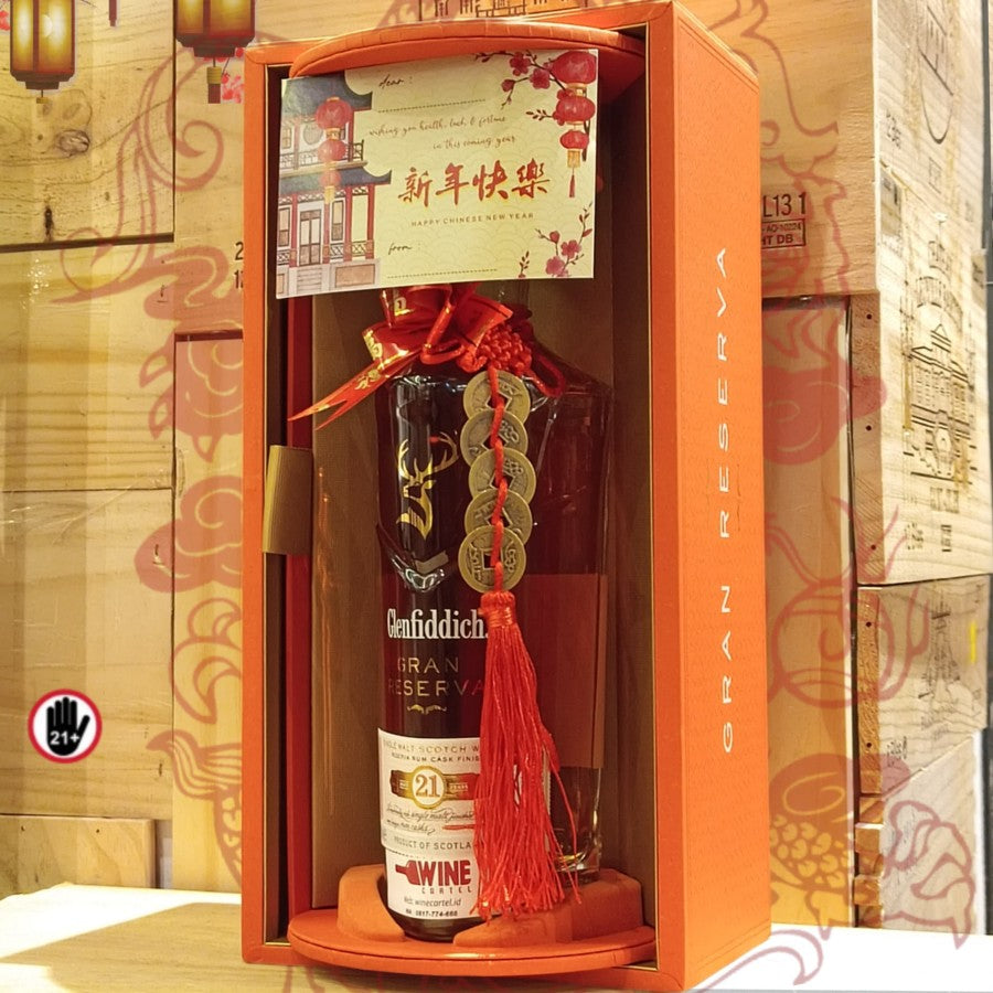 HAMPERS WHISKY CNY Box SET IMLEK Glenfiddich 21 Year Old Gran Reserva