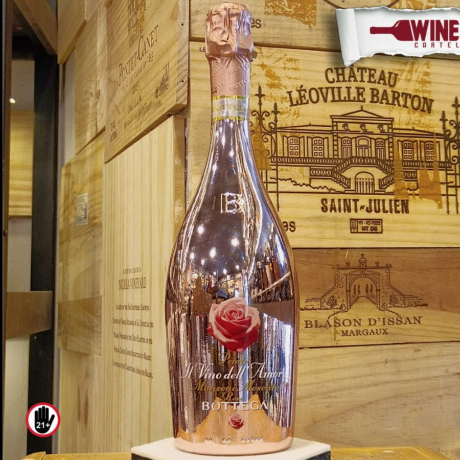 SPARKLING WINE Bottega Petalo ll Vino Del Amore Moscato Rose 750mL ITALY