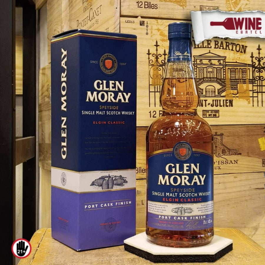 WHISKY Glen Moray Port Cask Single Malt Scotch whiskey -750ml