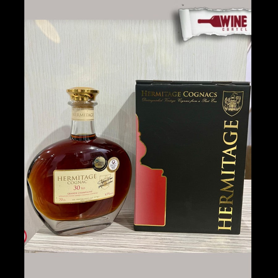 COGNAC Hermitage 30 Year Old Grande Champagne Cognac 700mL RARE FRANCE