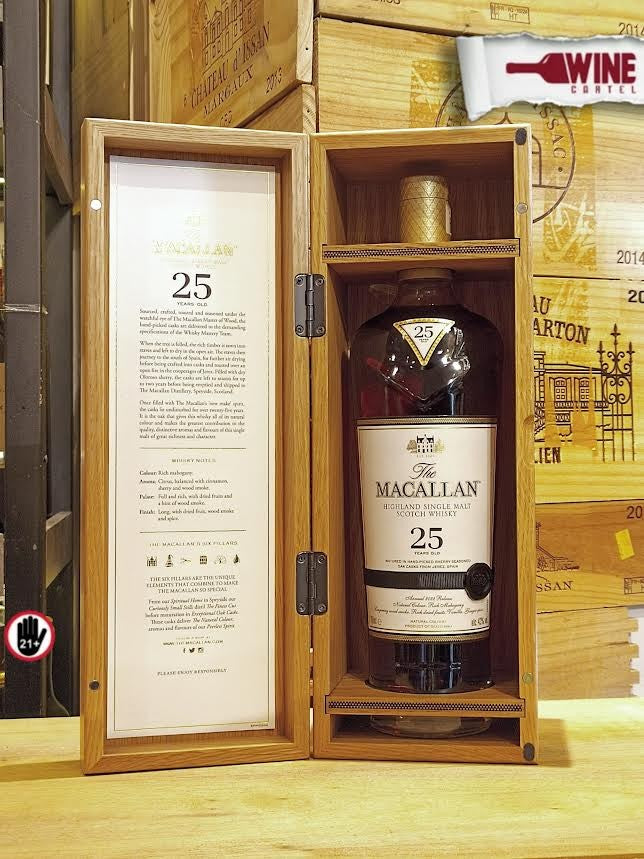 The Macallan 25 YO Years Old - Highland Single Malt Scotch 700mL Rare UK