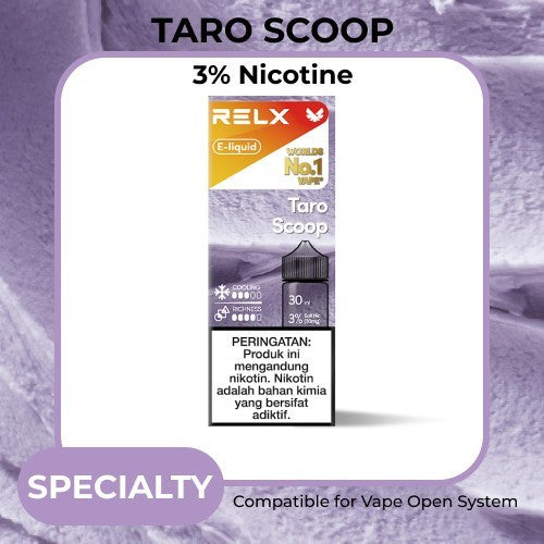 RELX ELiquid / Liquid Pod Vape Pods 30ml - Taro Scoop SaltNic Salt Nic